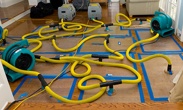 Professional Flood Damage Restoration technician working in Washburn, WI